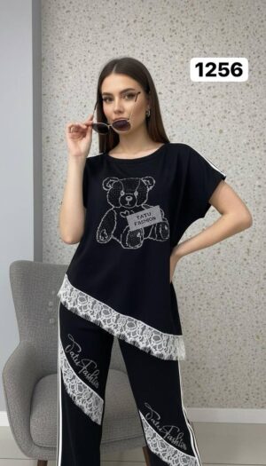 Wholesale Embellished Teddy Bear Lace Trim Set