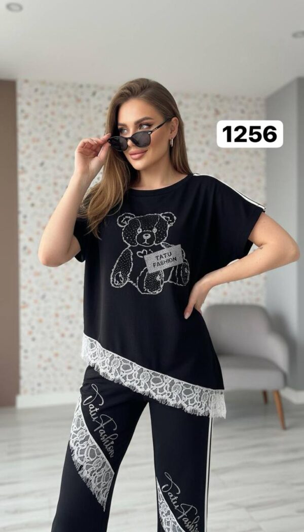 Wholesale Embellished Teddy Bear Lace Trim Set