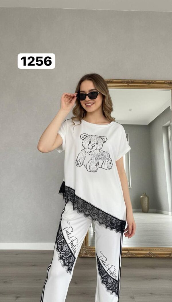 Wholesale Embellished Teddy Bear Lace Trim Set