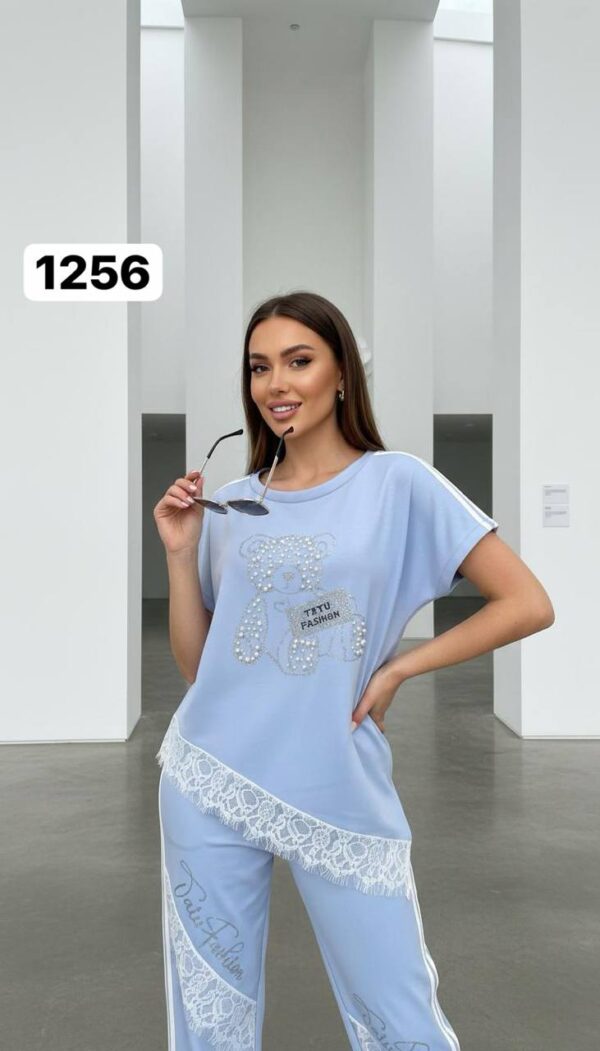 Wholesale Embellished Teddy Bear Lace Trim Set