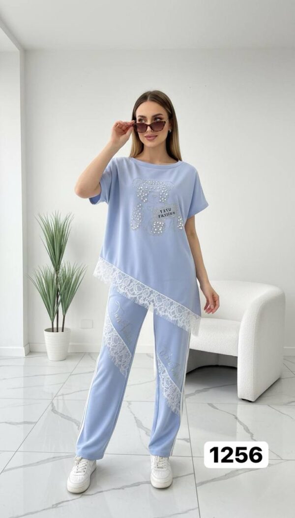 Wholesale Embellished Teddy Bear Lace Trim Set