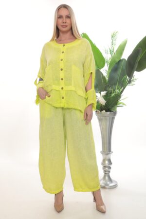 Wholesale Lime Green Linen Co-ord Set