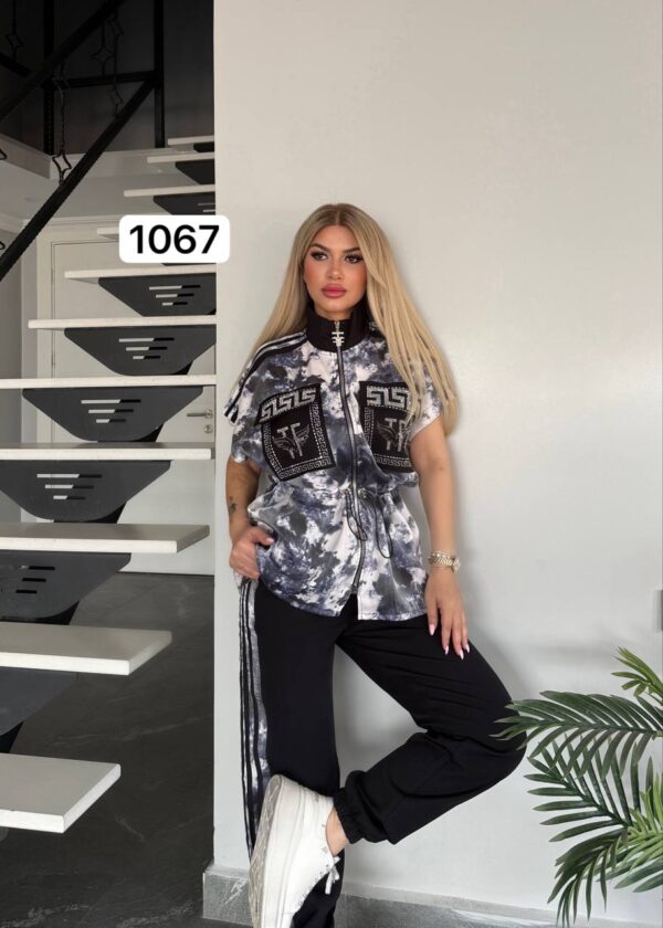 Tie-Dye Embellished Sport-Chic Set