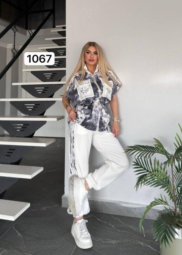 Tie-Dye Embellished Sport-Chic Set