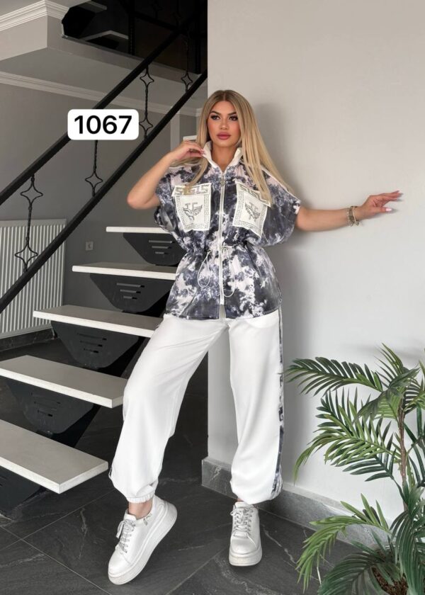 Tie-Dye Embellished Sport-Chic Set