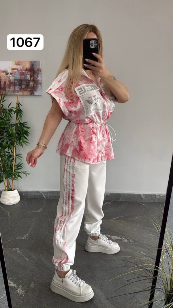 Tie-Dye Embellished Sport-Chic Set