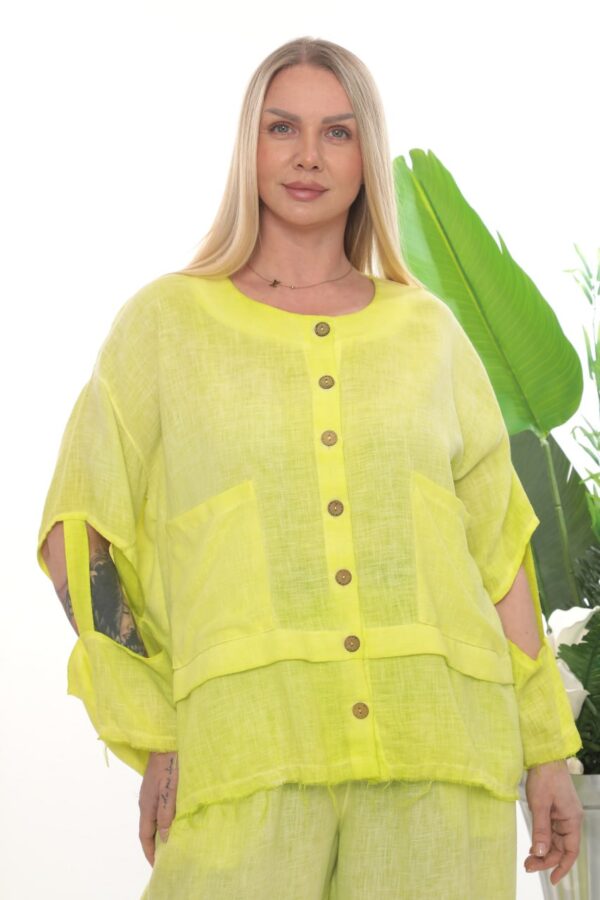Wholesale Lime Green Linen Co-ord Set