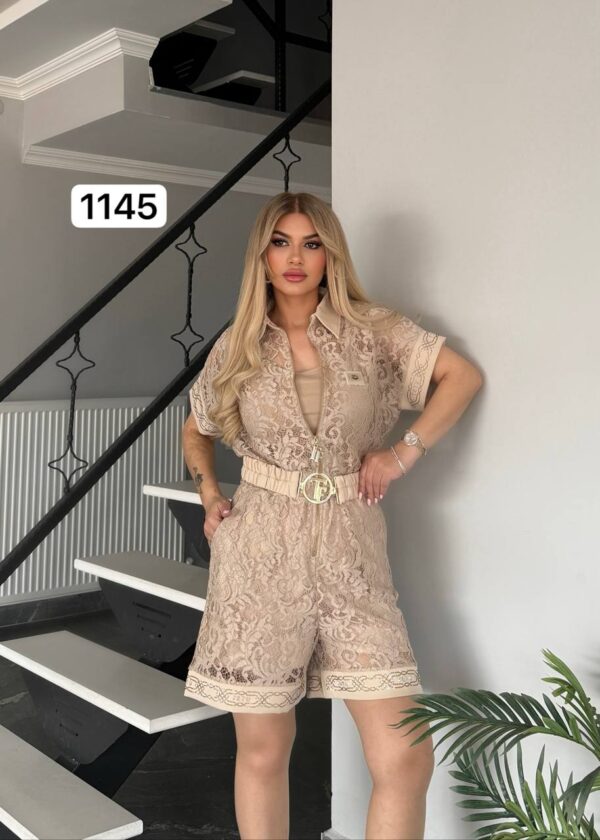 Elegant White Lace Zip-Front Mini Dress