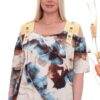 Wholesale Abstract Print Cold Shoulder Set