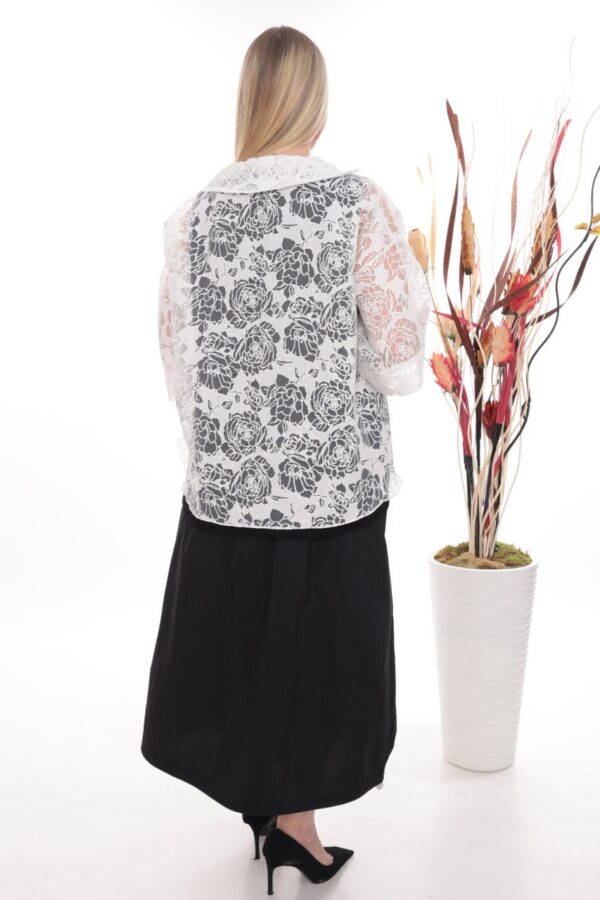 Hibiscus Print Sheer Poncho Two-Piece Set