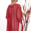 Wholesale Red Mesh Knit Poncho Blouse