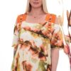 Wholesale Abstract Print Cold Shoulder Set