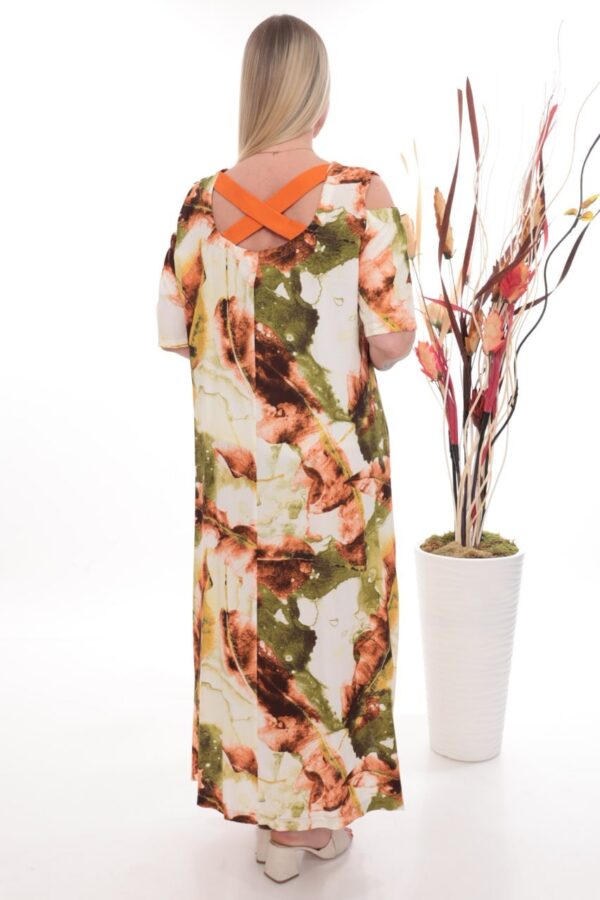 Wholesale Abstract Print Cold Shoulder Set