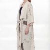 Abstract Print Open-Front Duster Cardigan