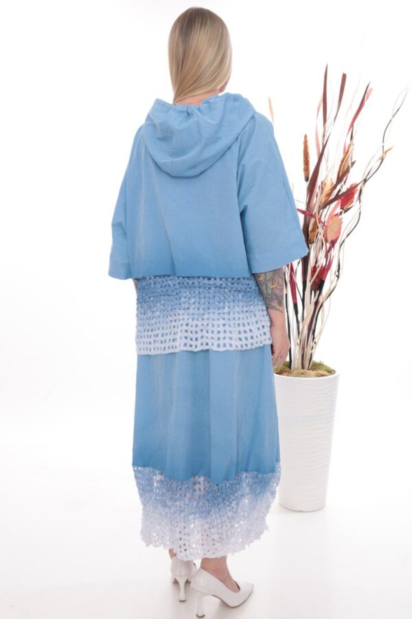 Wholesale Ombre Crochet Detail Hoodie & Skirt Set
