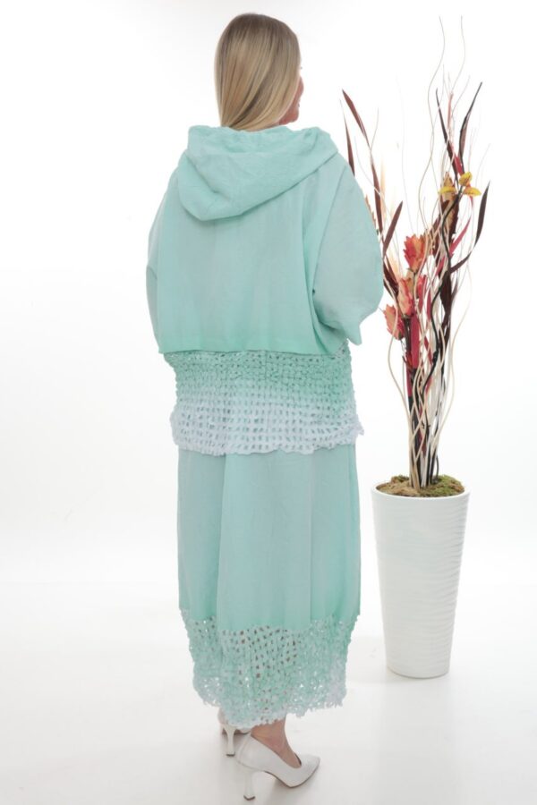 Wholesale Ombre Crochet Detail Hoodie & Skirt Set