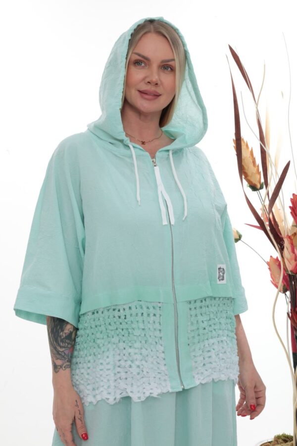 Wholesale Ombre Crochet Detail Hoodie & Skirt Set