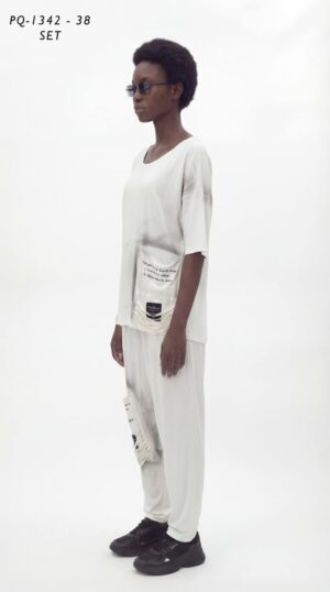 Artistic Smudge Print Two-Piece Set