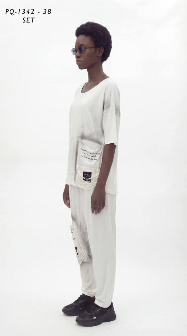 Artistic Smudge Print Two-Piece Set