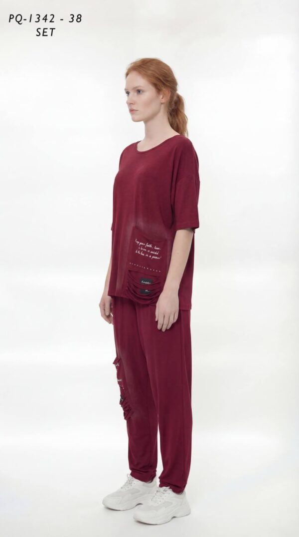 Artistic Smudge Print Two-Piece Set