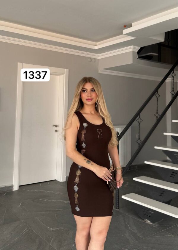 Embellished Keyhole Bodycon Mini Dress Embellished Keyhole Bodycon Mini Dress