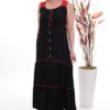 Contrast Trim Tiered Maxi Dress