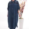 Wholesale Embellished Shoulder Denim Shirt Dress