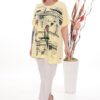 Wholesale Floral Graphic Asymmetrical Tunic Top