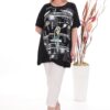 Wholesale Floral Graphic Asymmetrical Tunic Top