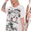 Wholesale Floral Graphic Asymmetrical Tunic Top