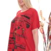 Wholesale Floral Graphic Asymmetrical Tunic Top