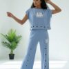 Grommet Detail Two-Piece Lounge Set