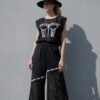 Embellished Lace Corset-Print Pant Set Embellished Lace Corset-Print Pant Set