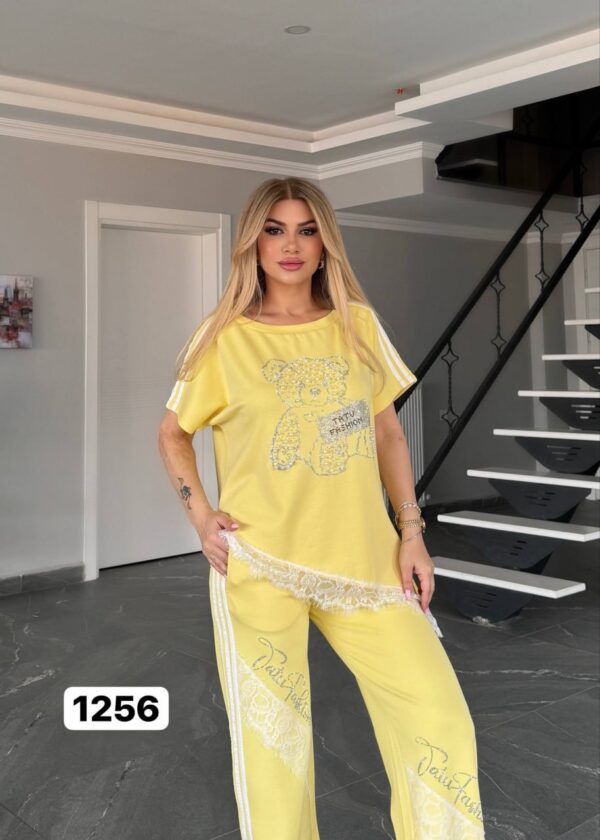 Wholesale Embellished Teddy Bear Lace Trim Set