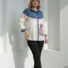 Playful Teddy Bear Print Denim-Accented Tunic Playful Teddy Bear Print Denim-Accented Tunic