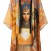 Wholesale Egyptian Sunset Print Duster and Dress Set Wholesale Egyptian Sunset Print Duster and Dress Set