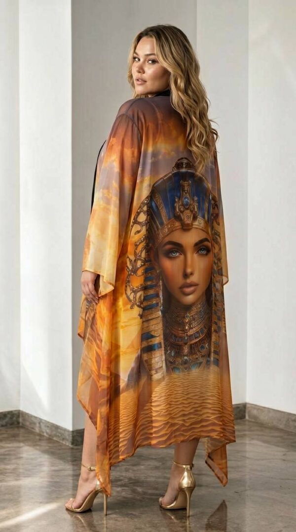 Wholesale Egyptian Sunset Print Duster and Dress Set Wholesale Egyptian Sunset Print Duster and Dress Set