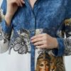 Wholesale Denim-Accent Graphic Print Tunic Wholesale Denim-Accent Graphic Print Tunic