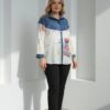 Playful Teddy Bear Print Denim-Accented Tunic Playful Teddy Bear Print Denim-Accented Tunic