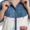 Playful Teddy Bear Print Denim-Accented Tunic Playful Teddy Bear Print Denim-Accented Tunic