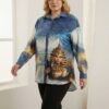 Wholesale Egyptian Queen Print Tunic Blouse Wholesale Egyptian Queen Print Tunic Blouse