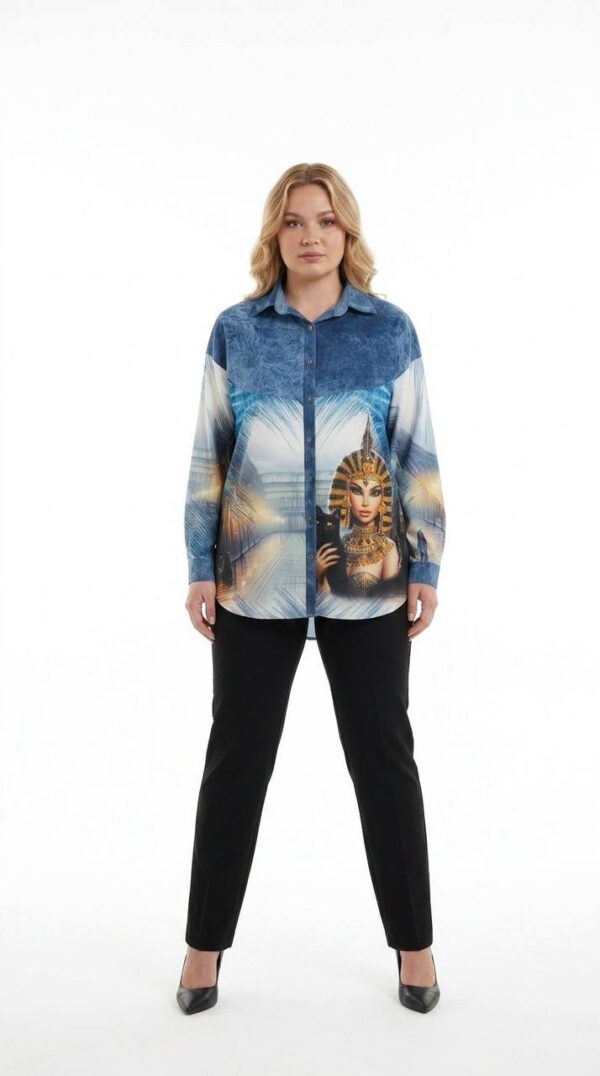 Wholesale Egyptian Queen Print Tunic Blouse Wholesale Egyptian Queen Print Tunic Blouse