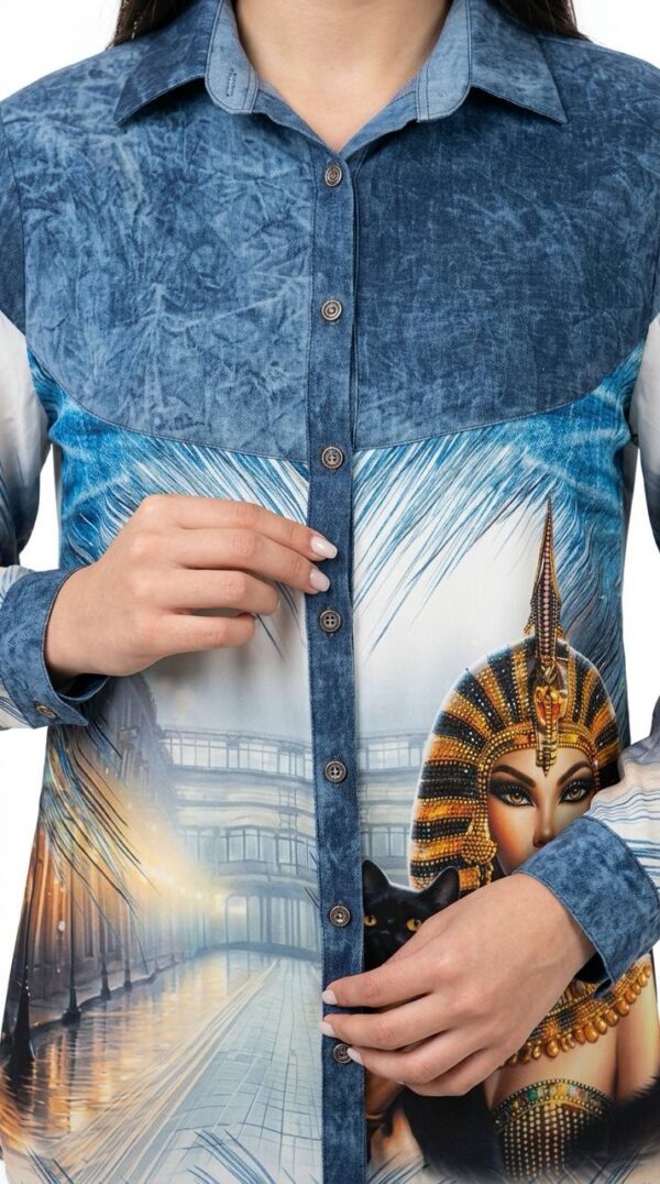 Wholesale Egyptian Queen Print Tunic Blouse Wholesale Egyptian Queen Print Tunic Blouse