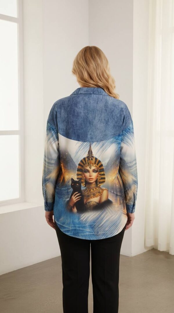Wholesale Egyptian Queen Print Tunic Blouse Wholesale Egyptian Queen Print Tunic Blouse