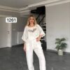 Embellished Wing Graphic Two-Piece Lounge Set Embellished Wing Graphic Two-Piece Lounge Set
