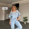 Embellished Wing Graphic Two-Piece Lounge Set Embellished Wing Graphic Two-Piece Lounge Set