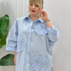 Wholesale Pearl-Embellished Oversized Shirt Wholesale Pearl-Embellished Oversized Shirt