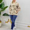 Floral Butterfly Print Embellished Bomber Jacket Floral Butterfly Print Embellished Bomber Jacket