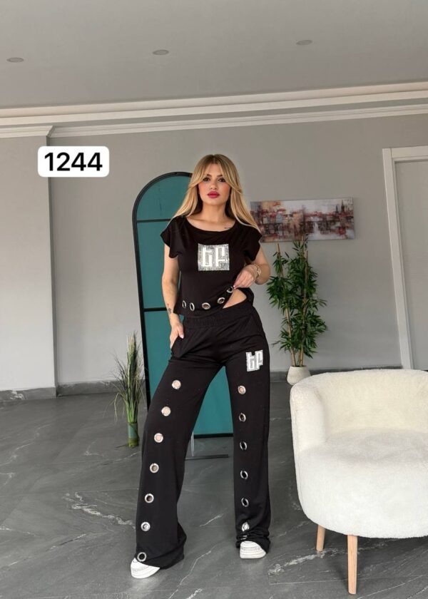 Grommet Detail Two-Piece Lounge Set
