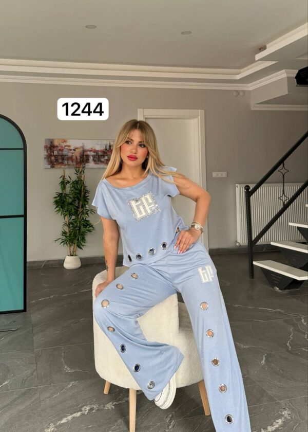 Grommet Detail Two-Piece Lounge Set